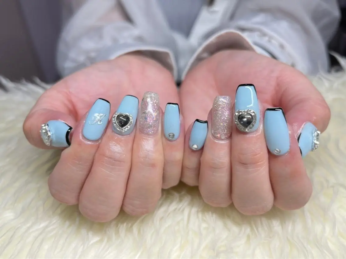 ネイル 長さ出し フレンチネイル ジェルネイル 韓国ネイル マグネットネイル ハンドネイル Nail&eye Belire 新宿のネイルデザイン