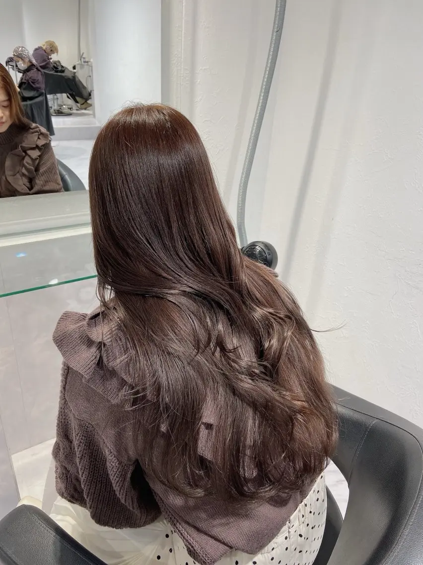 セミロング カラー センターパート特化 井上健太のヘアスタイル