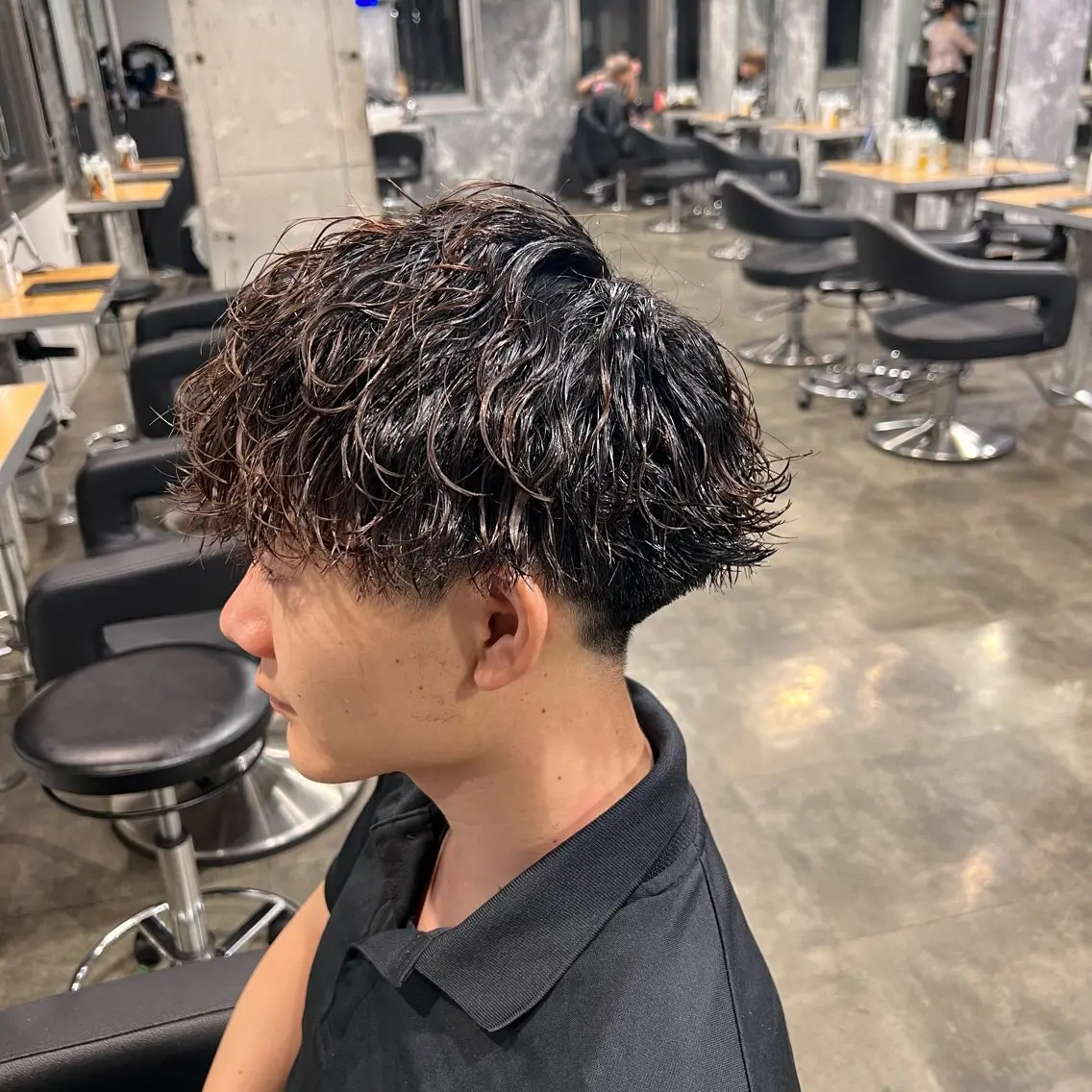 ショート カラー パーマ ヘアアレンジ メンズ キッズ アップバング センターパート メンズハイライト マッシュ メンズパーマ 🔷横浜1のパーマ 職人🔷将太郎のヘアスタイル