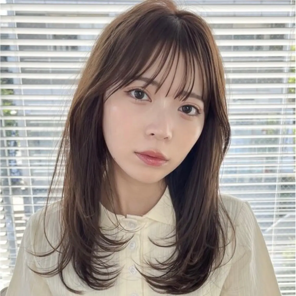ロング 顔まわりレイヤー レイヤーカット 似合わせカット 小顔カット 似合わせカット× 顔周りカットるな🌛のヘアスタイル