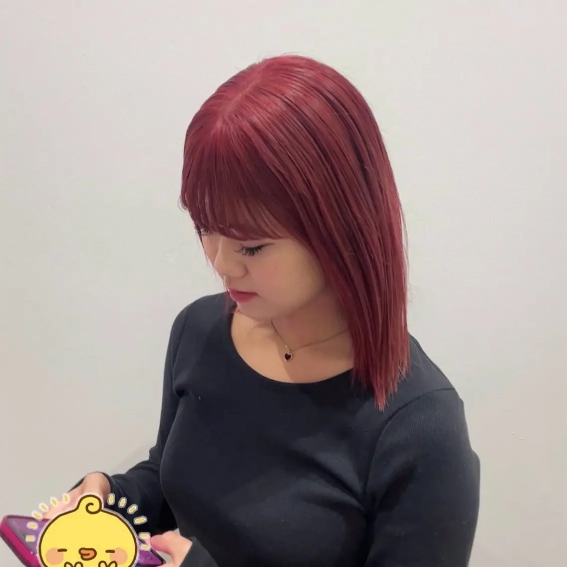 ミディアム ヘアカラー カワハラ イチカのヘアスタイル