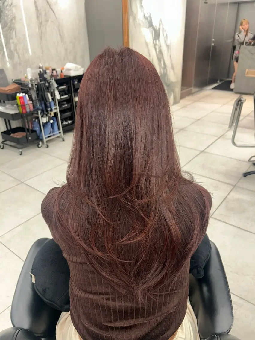 セミロング カット ヘアカラー トリートメント 銀座/韓国ヘア🤍 レイヤーAYUMIのヘアスタイル