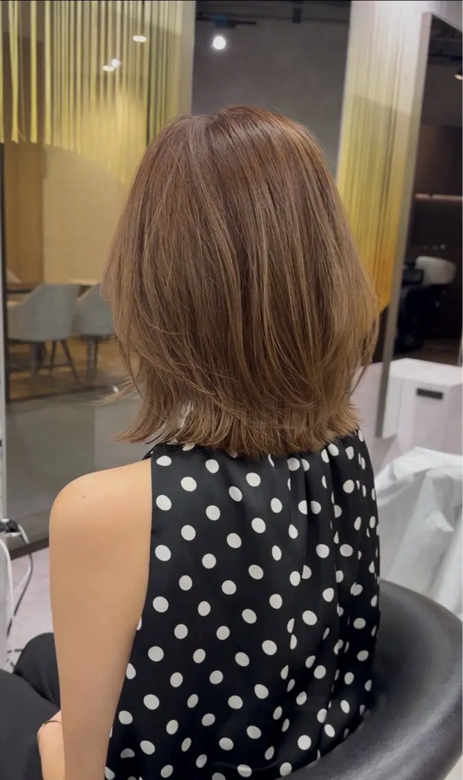 ミディアム 【レイヤーカット】 関根【コテ巻パーマ】のヘアスタイル