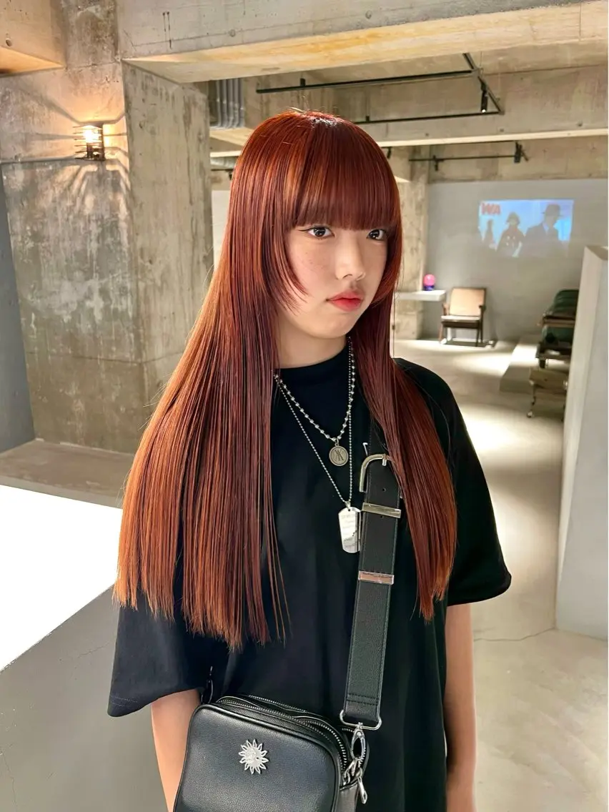 ロング カラー カット ヘアカラー トリートメント 宮川 日菜子のヘアスタイル