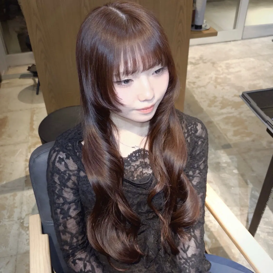 ロング カラー ブラウンカラー 透明感カラー グレージュ モカグレージュ ヘアカラー Hair ruup / マイナのヘアスタイル