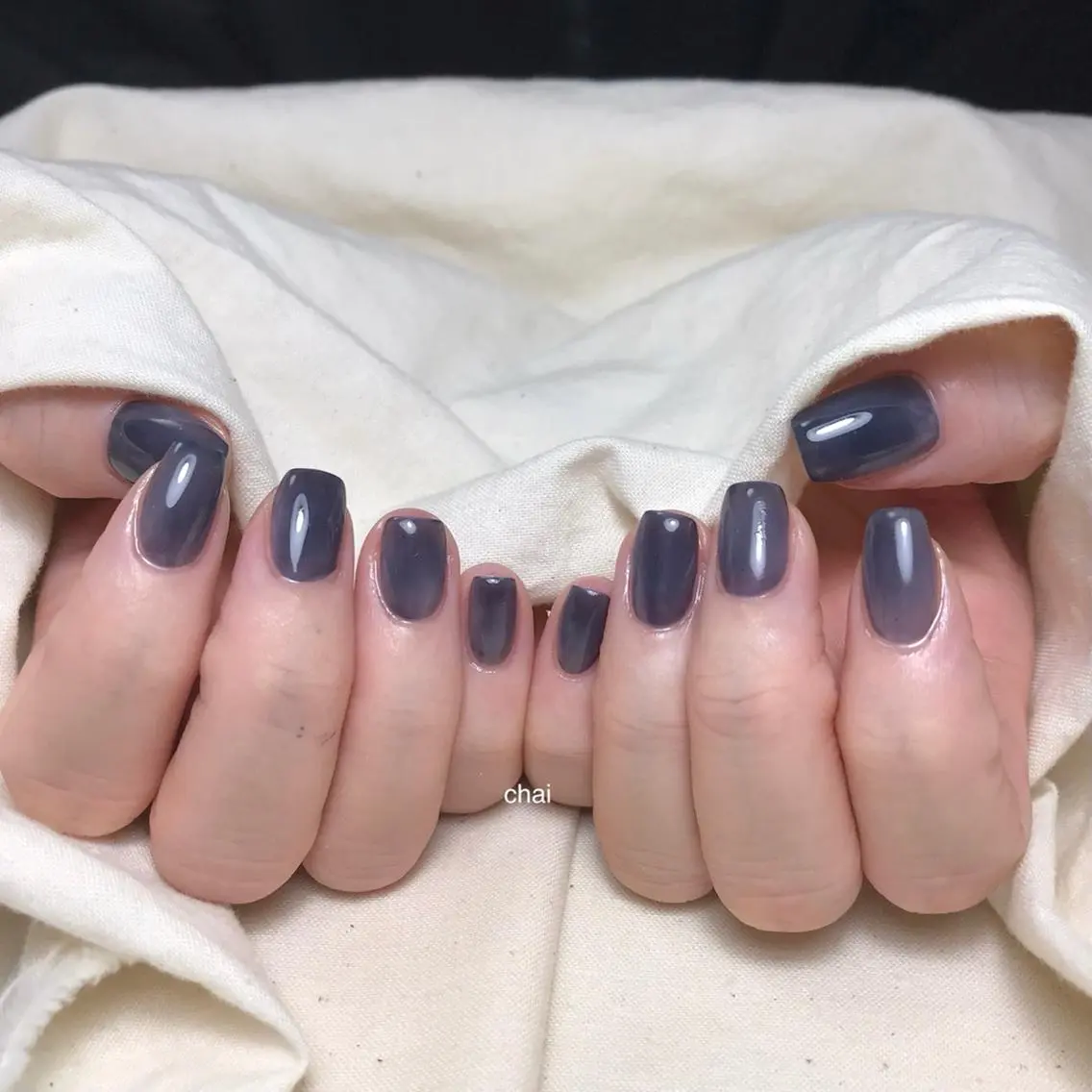 ネイル ワンカラーネイル ハンドネイル chai nail _ai📍鶴橋/桃谷のネイルデザイン