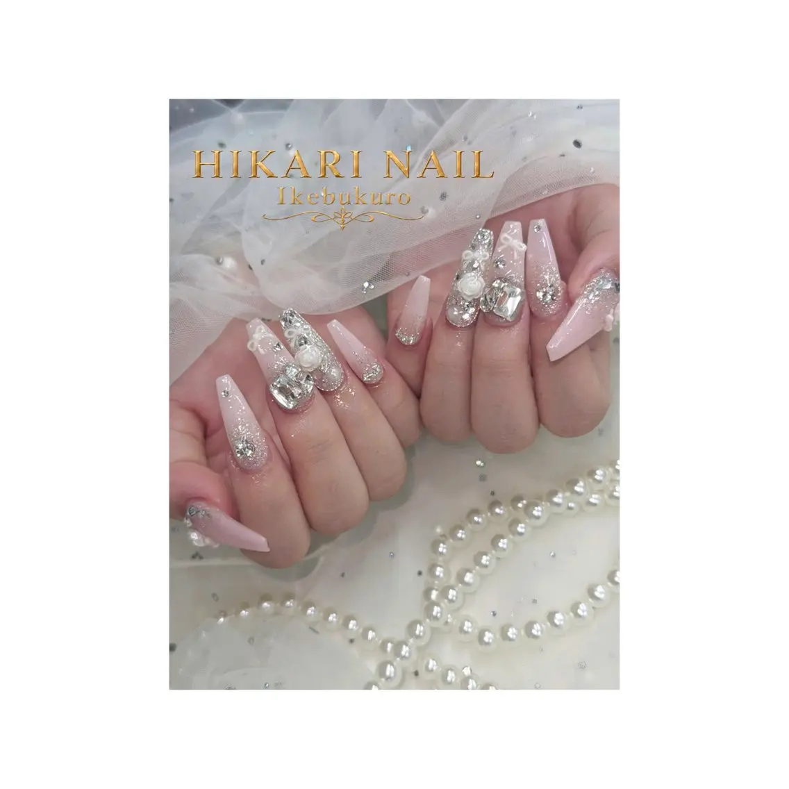 ネイル チークネイル 長さ出し フレンチネイル ガーリー ハロウィン ハンドネイル HikariNail Ikebukuroのネイルデザイン