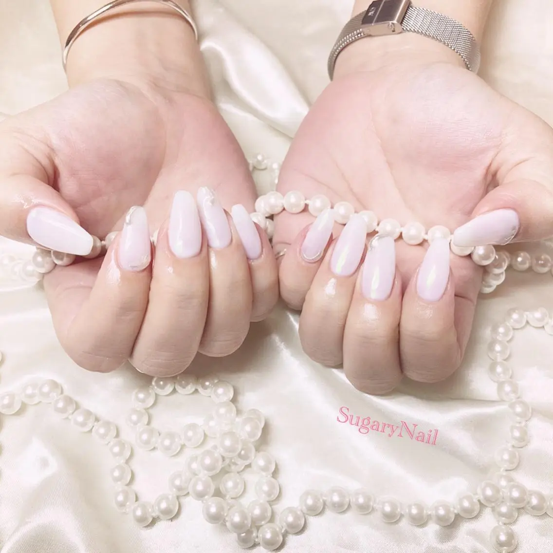 ネイル ミラーネイル ハンドネイル SugaryNail Rinaのネイルデザイン