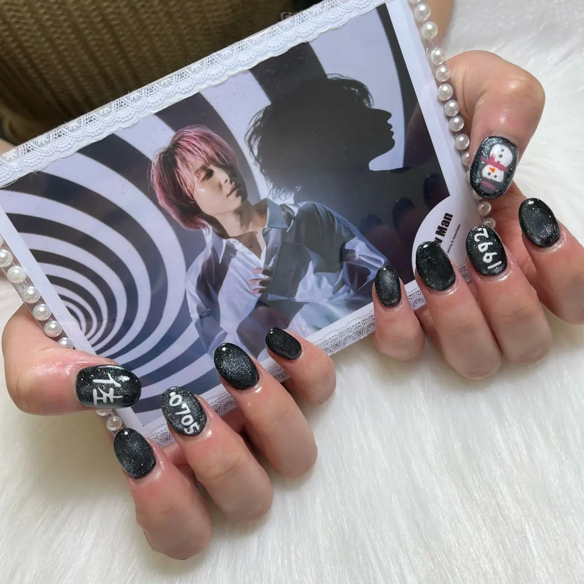 ネイル 長さ出し フットネイル ジェルネイル 韓国ネイル マグネットネイル #Amin nail salonのネイルデザイン