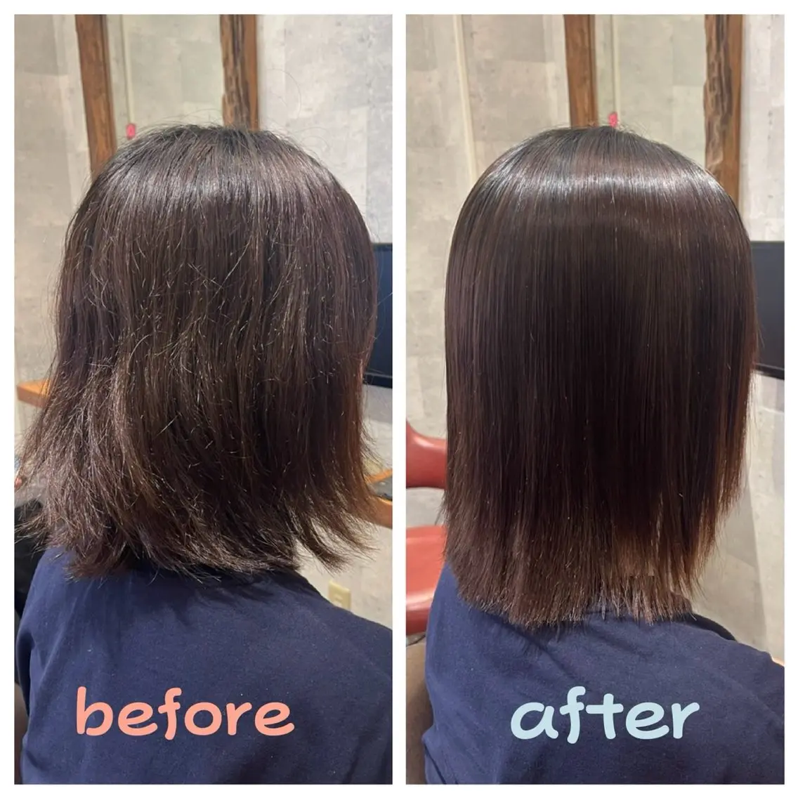 ショート 縮毛矯正 トリートメント 縮毛髪質改善カケル 透明感カラー✨のヘアスタイル