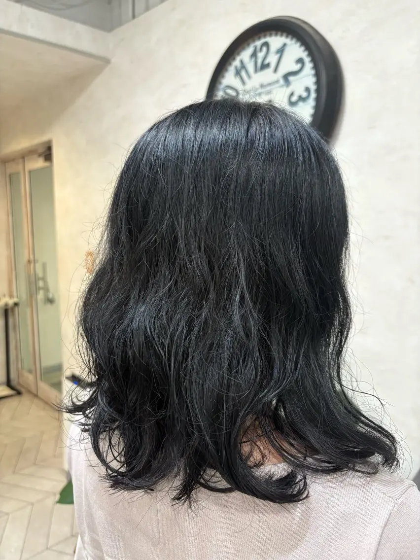 ミディアム パーマ ミディアムパーマ デジタルパーマ カット パーマ 田中 元規のヘアスタイル