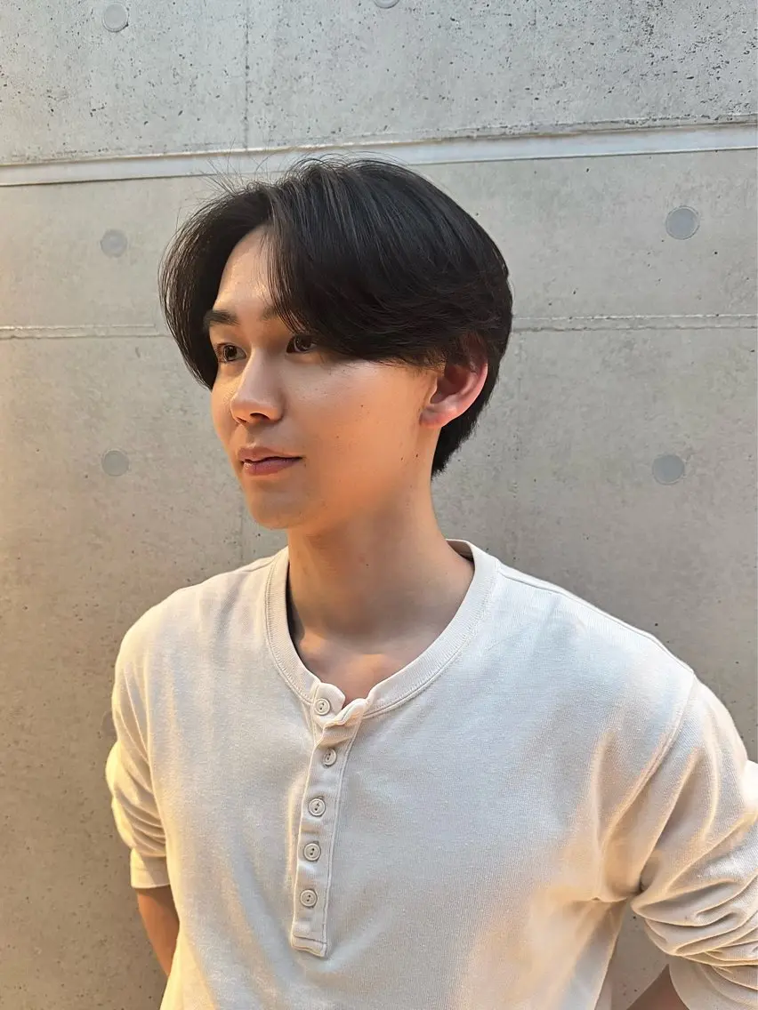 【minimo限定価格】‼️1年間定額‼️メンズカット➕毛流れ🪶フェザーパーマ 🫧1stepトリートメント付き💥の写真
