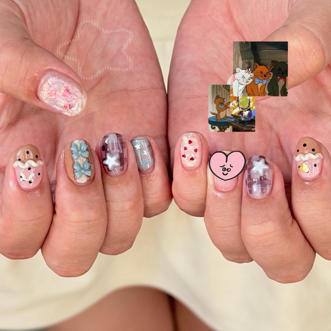 ネイル ハンドネイル 🎀フェイ フェイ🫧💗のネイルデザイン