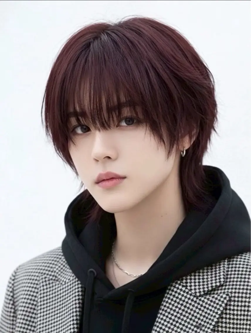 ショート カラー メンズ メンズブリーチ ブリーチ ブリーチなしカラー レッドカラー ヘアカラー 水上 大誠のヘアスタイル
