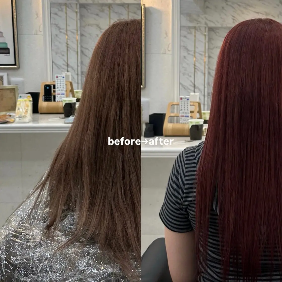 ロング ヘアカラー トリートメント 八木橋 音寧のヘアスタイル