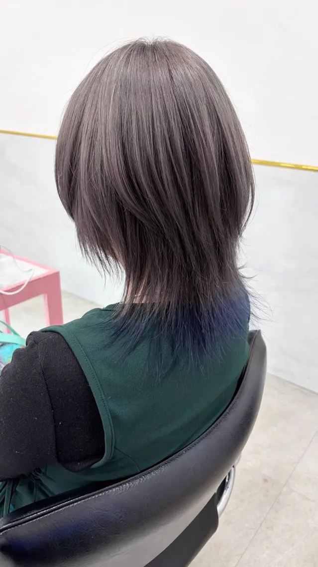 ミディアム カラー ブリーチ レイン🌏🌱 似合わせ/ハイトーンのヘアスタイル