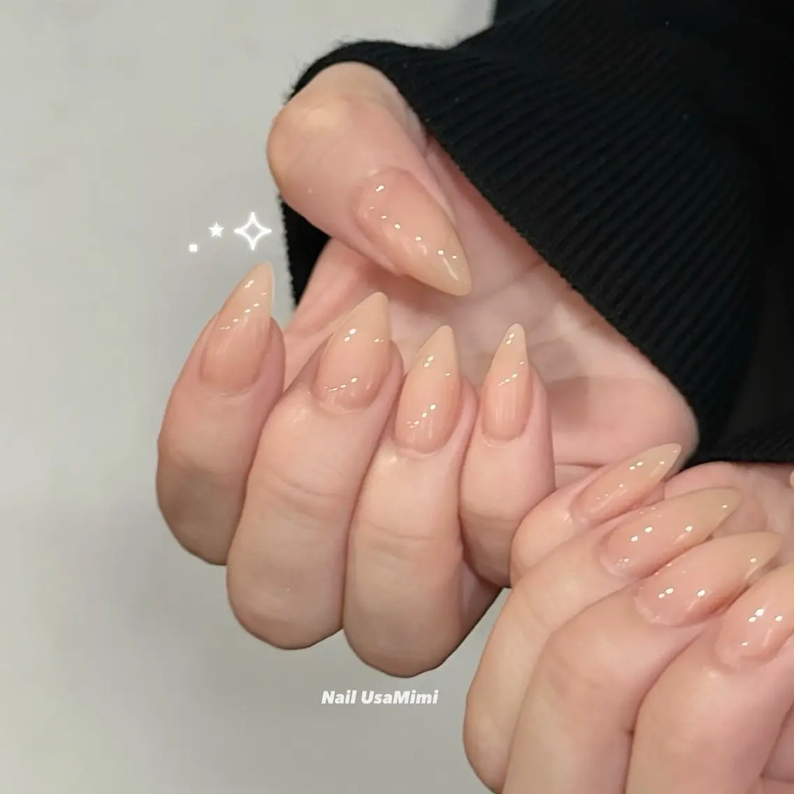 ネイル ワンカラーネイル ハンドネイル 本町NailUsaM imi MOMOKAのネイルデザイン