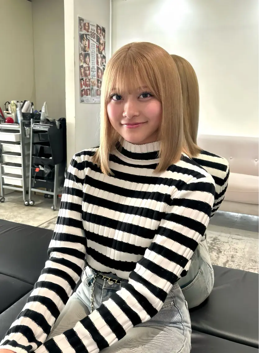 カラー ベージュカラー ミルクティーベージュ 二宮 陽太のヘアスタイル
