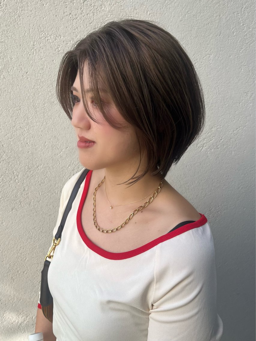 ショート カラー ショートボブ ベージュカラー ブリーチ 透明感カラー ボブ ヘアカラー 北名古屋透明感カラー 揚村武斗のヘアスタイル