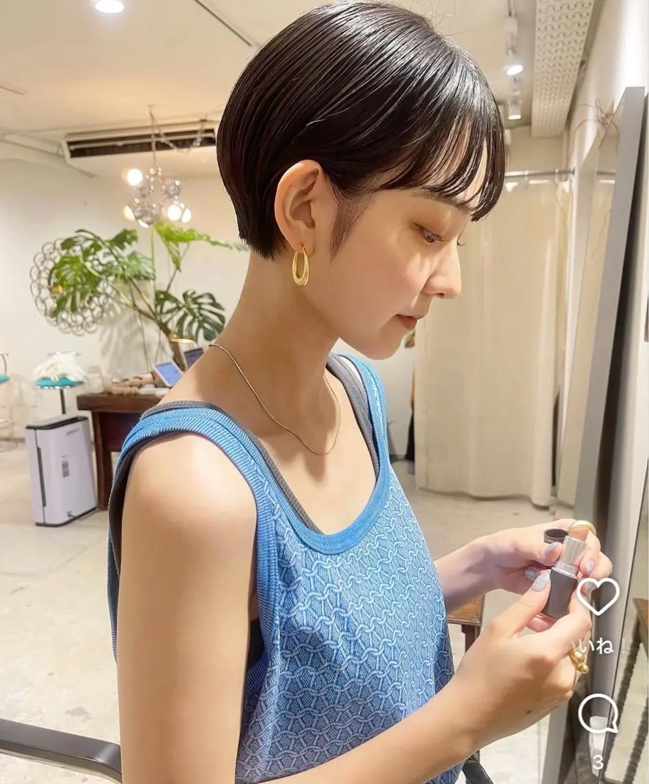 ショート カットモデル ヨネダのヘアスタイル