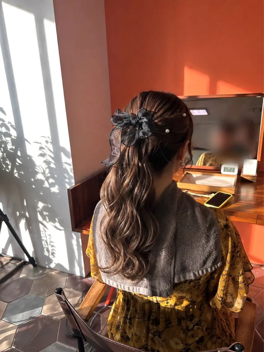 ロング ヘアセット 上島 未緒のヘアスタイル