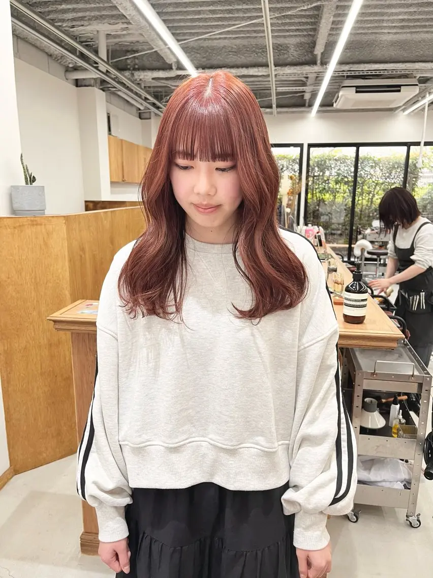 ロング カラー ヘアアレンジ ブリーチ ダブルカラー ブリーチなしカラー ena/ブリーチなし 透明感・レイヤー🎀のヘアスタイル