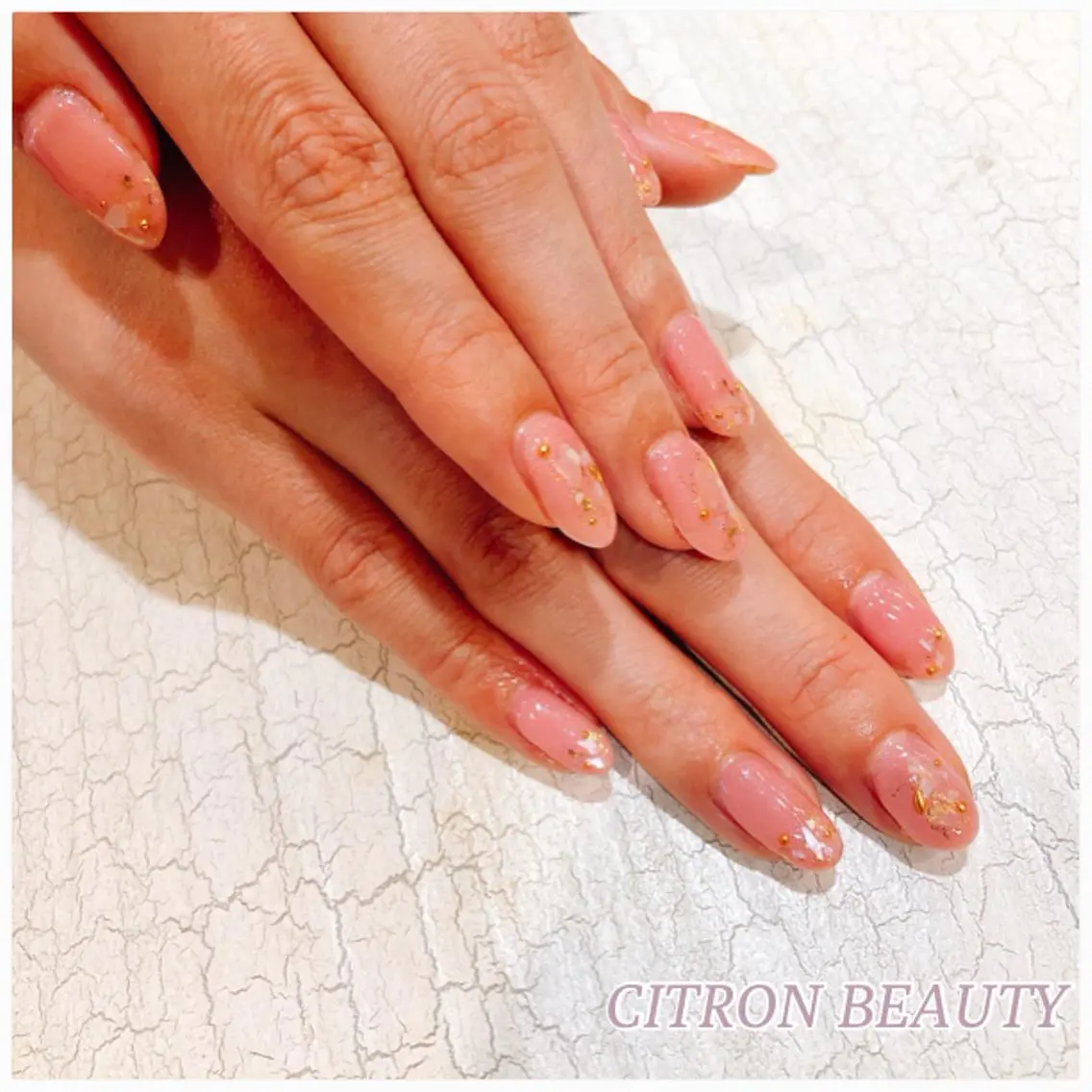 ネイル ワンカラーネイル ピンク CITRON NAIL💅練習生のネイルデザイン