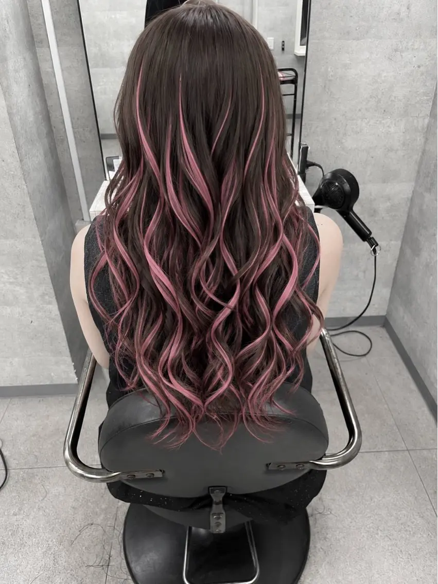 ロング カラー カット ヘアカラー トリートメント 新宿美容院 ダブルカラーのヘアスタイル