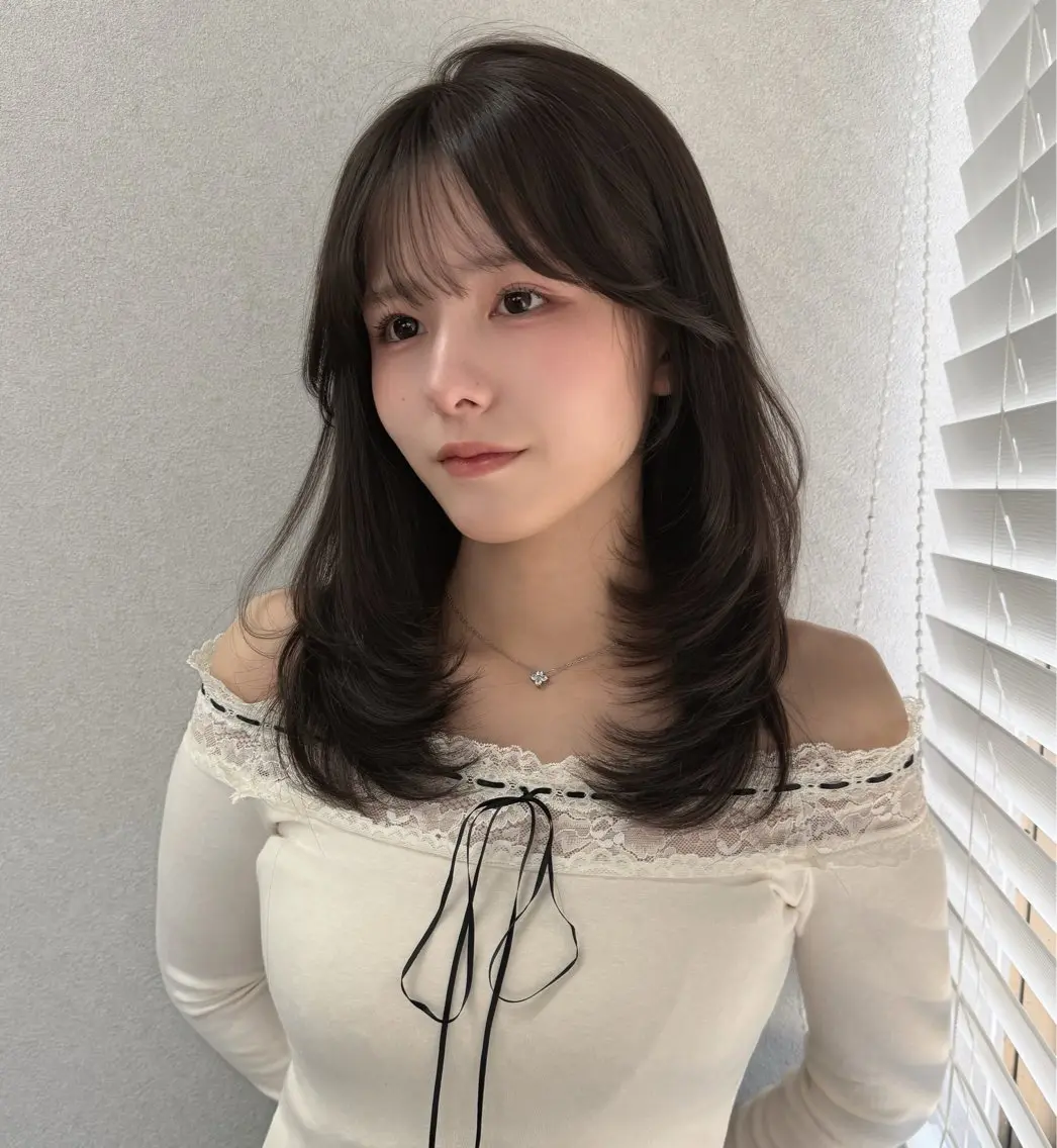ロング カラー ブリーチ 透明感カラー グレージュ ブリーチなしカラー オリーブグレージュ カット ヘアカラー 結べるレイヤー/ 透明感カラー/和奏のヘアスタイル