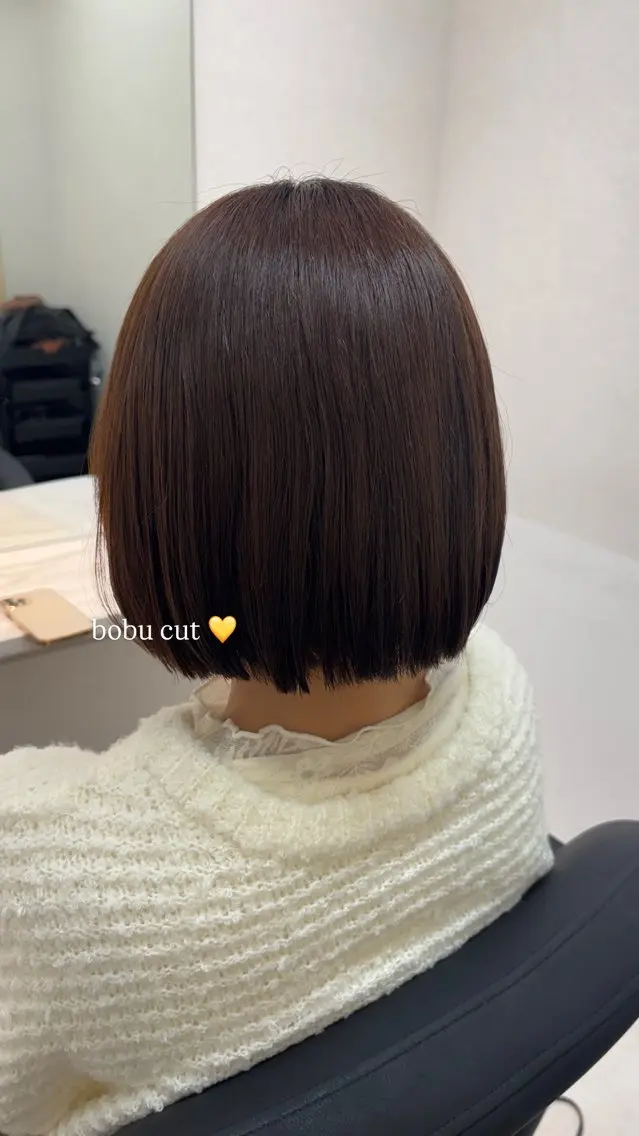 ショート ボブ カット トリートメント 艶カラー/縮毛矯正 asukaのヘアスタイル