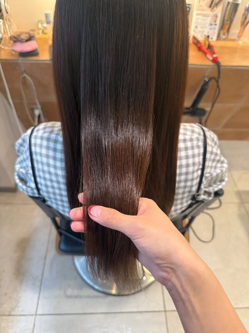 ロング 縮毛矯正 【カラーモデル】檜佐 叶実のヘアスタイル
