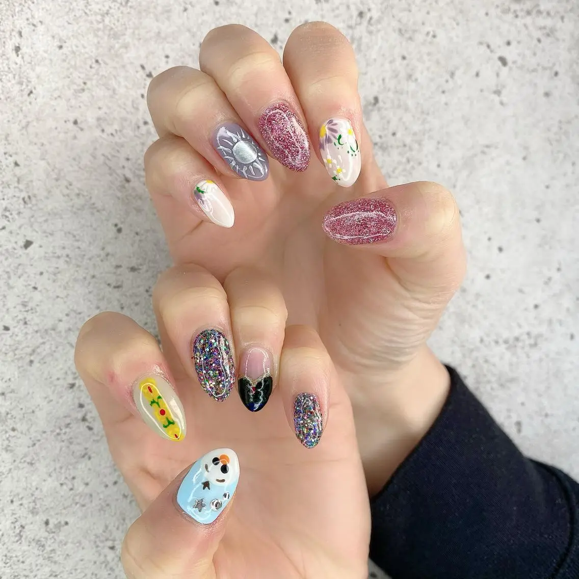 セミロング カラー パーマ ヘアアレンジ メンズ キッズ ネイル マツエク・マツパ Salon Ｋのネイルデザイン
