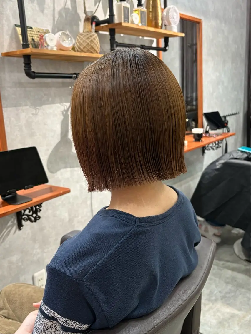 ショート 切りっぱなしボブ ボブ 髪質改善 カット C'LDhair / ライト/ボブのヘアスタイル