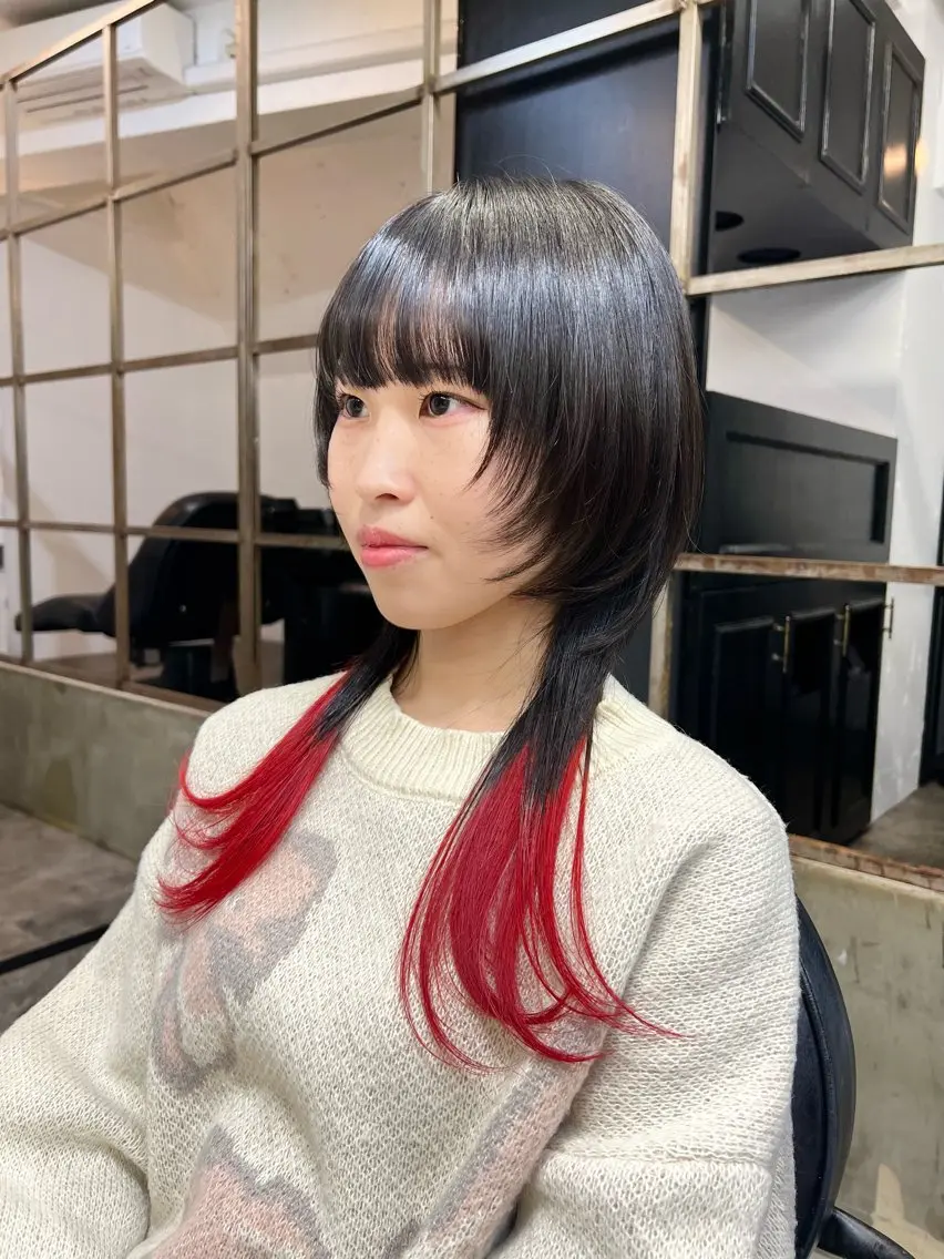 【✨ミニモ期間限定✨】［ウルフカット+Wカラー（ブリーチ込み）+シルクTR］の写真