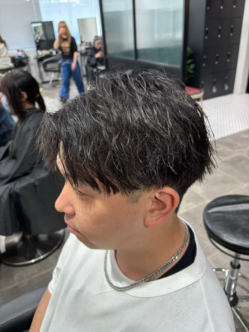 メンズ カット パーマ 🪽直毛男子の救世主 🪽フェザーパーマのヘアスタイル