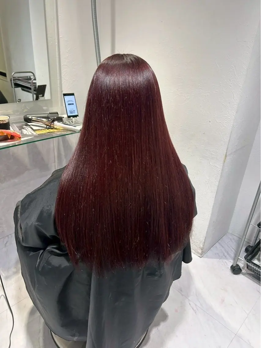 ロング カラー ヘアカラー トリートメント うる艶ワンホン/ HINANO🩶のヘアスタイル