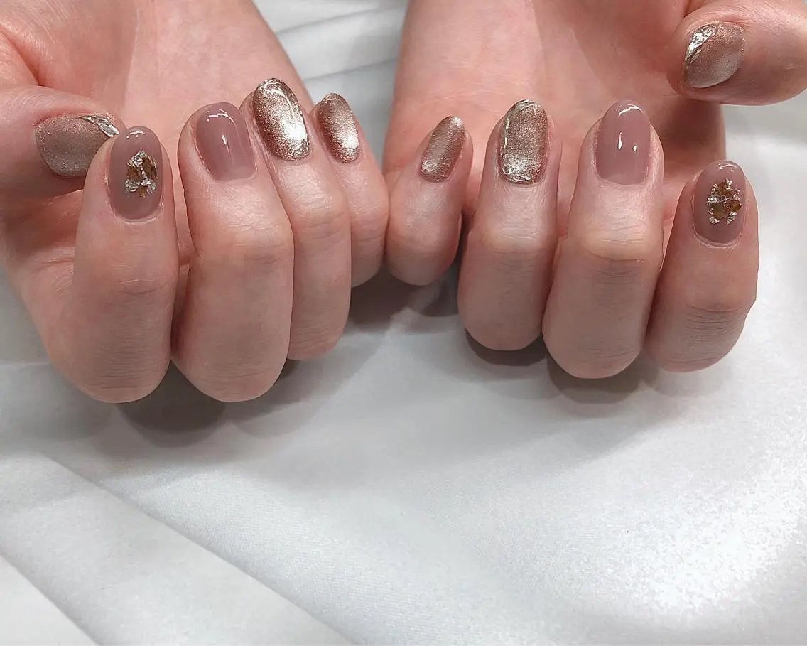 ネイル マグネットネイル オフィスネイル ハンドネイル saki_ nail heronのネイルデザイン