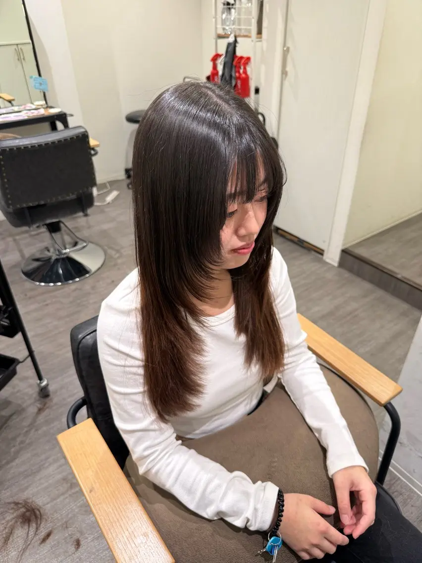 セミロング ハイレイヤー レイヤーカット カット トリートメント ヘッドスパ 艶髪レイヤー上田 紗也🇰🇷💗のヘアスタイル