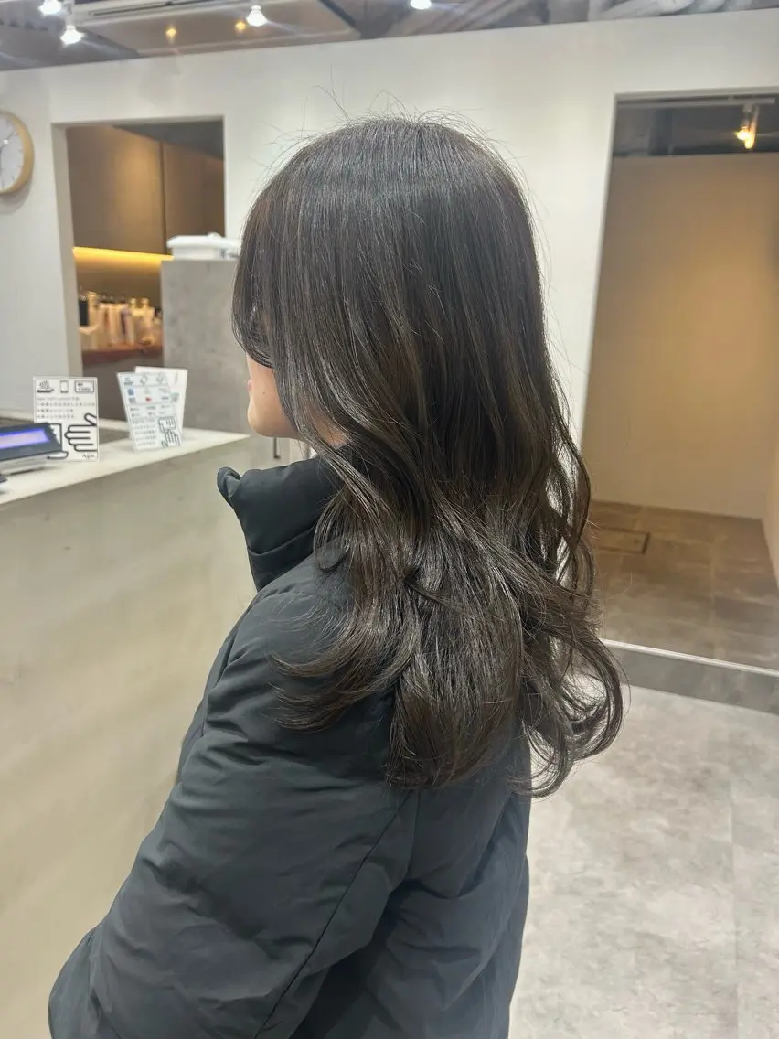 ミディアム カラー ヘアアレンジ グレージュ ヘアカラー ボブ /ニュアンス/ satomi🧸💖のヘアスタイル