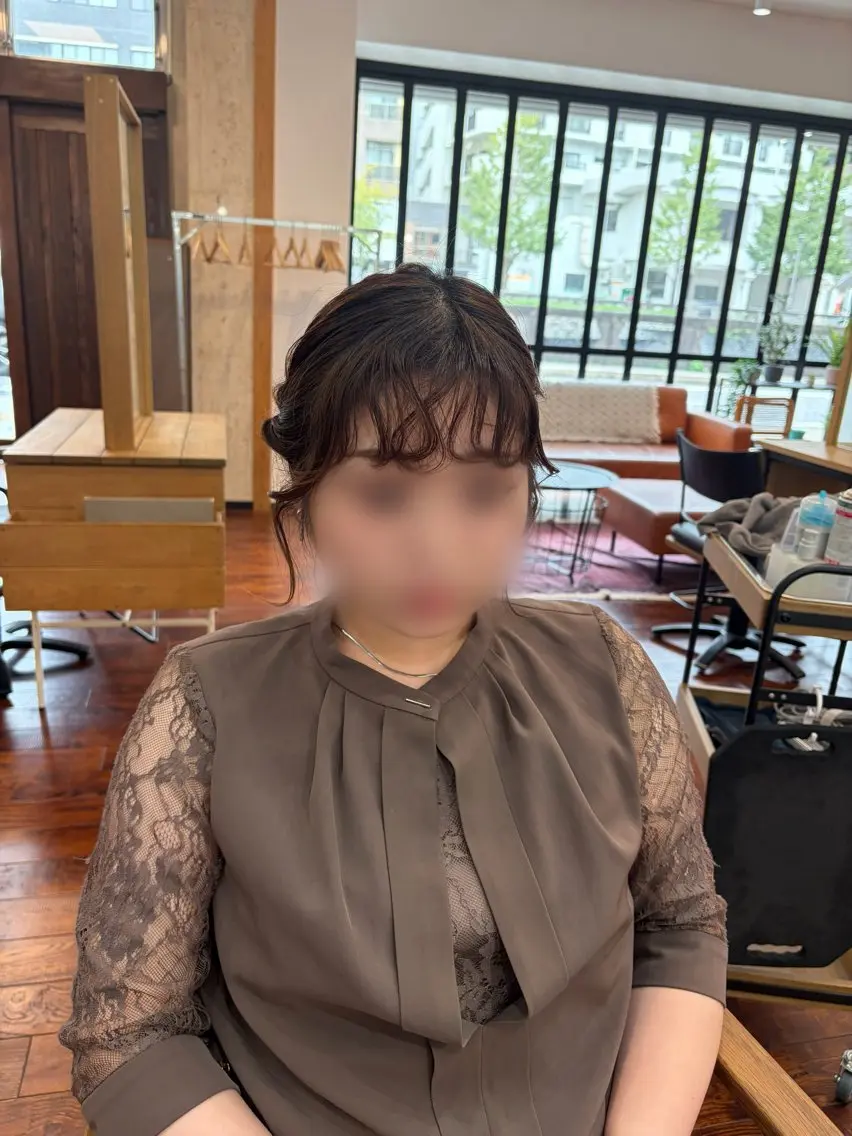 ミディアム ミディアムパーマ ヘアセット 上島 未緒のヘアスタイル