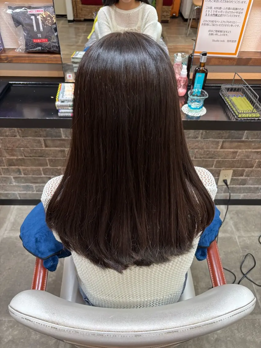 ロング パーマ 髪質改善 カット 縮毛矯正 イツキ🌕デザインカ ラー🥨髪質改善🫧のヘアスタイル