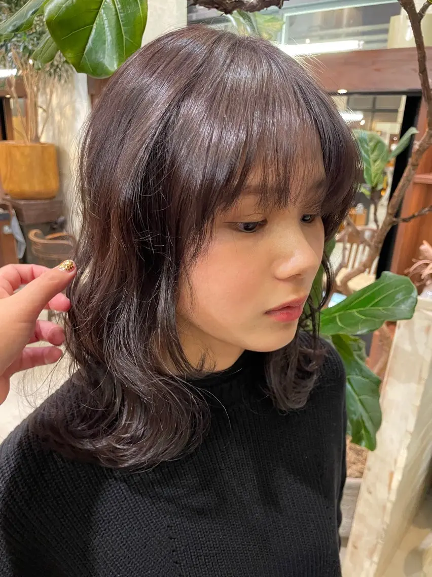 ミディアム パープルカラー miyabu momokaのマツエク・マツパデザイン