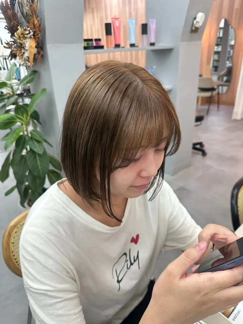 ショート カラー ブラウンカラー カット ヘアカラー トリートメント 恩田 遼のヘアスタイル