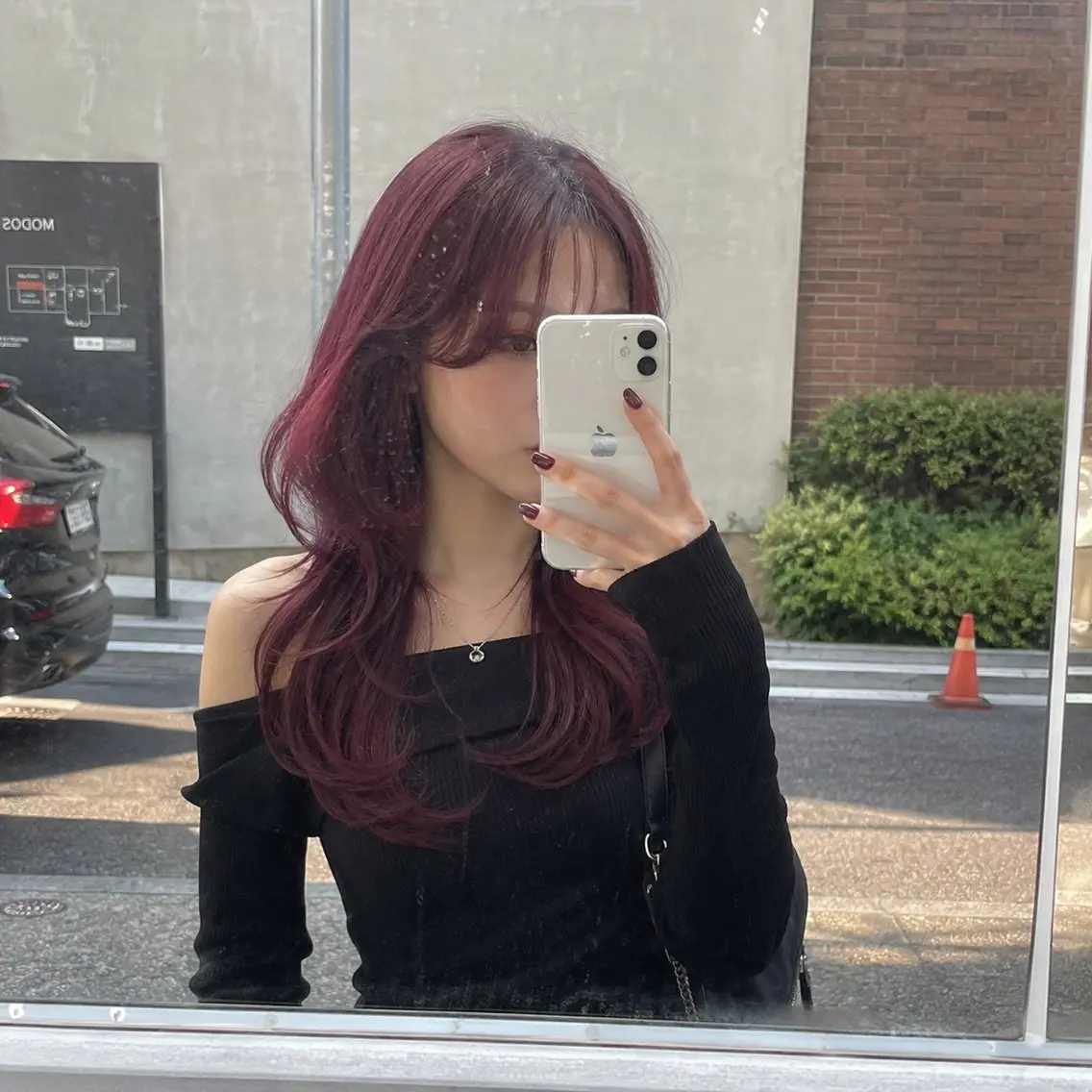 ロング カラー 韓国風ヘア ヘアカラー iZa/心斎橋 TETE/カラーのヘアスタイル
