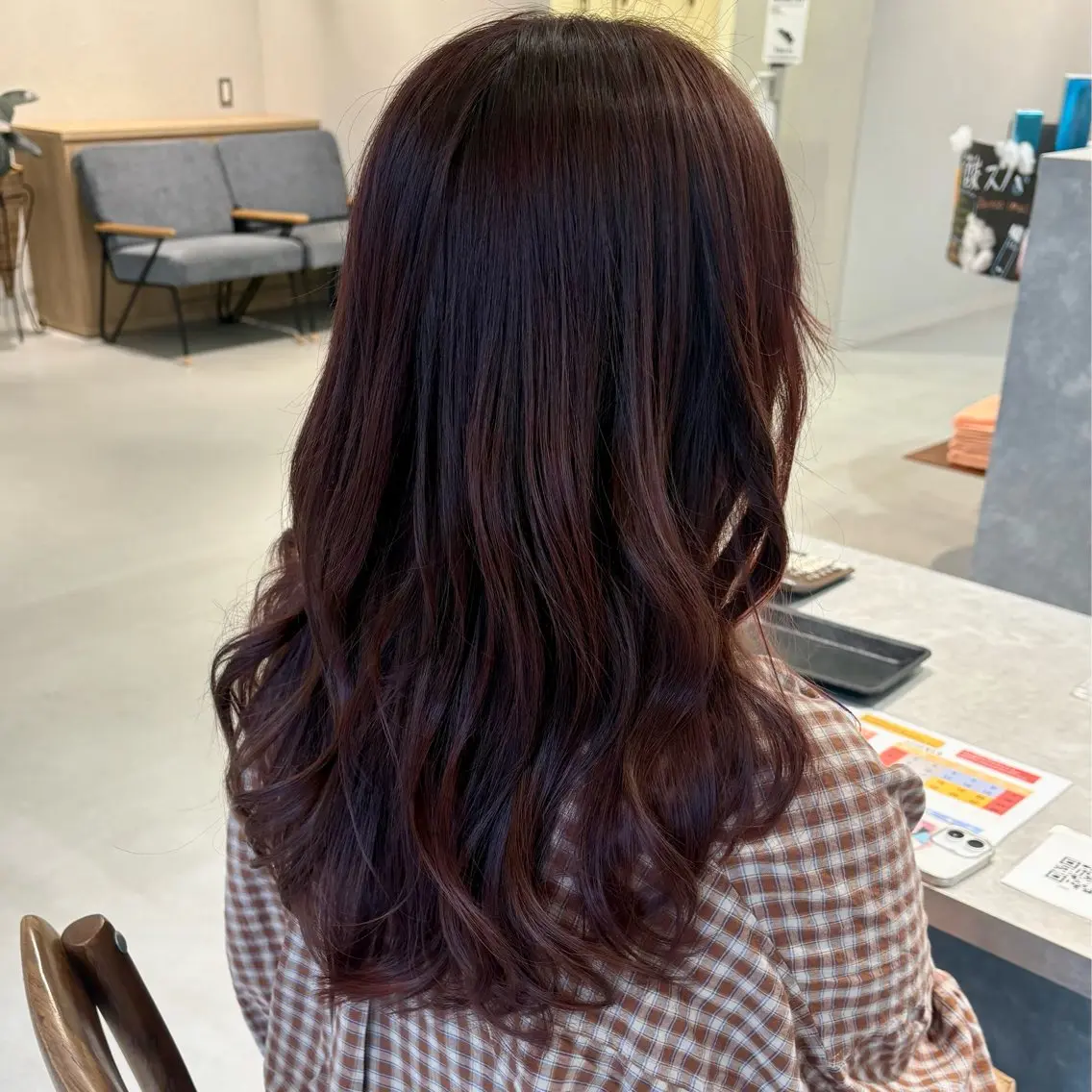 ミディアム カラー 小顔カット🎀 暖色カラー🍒のヘアスタイル