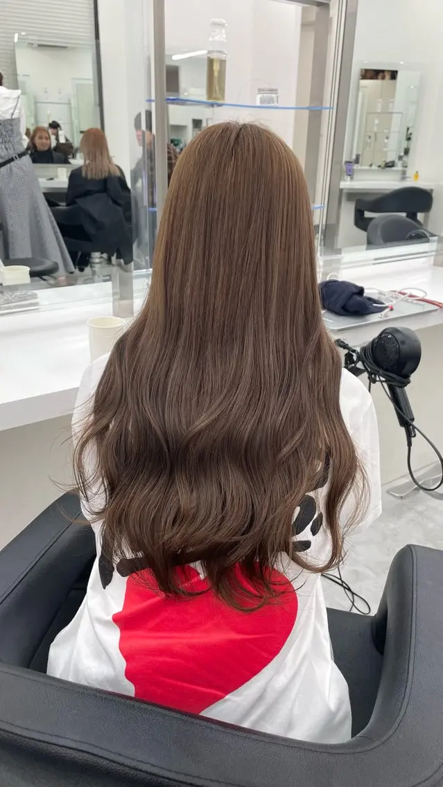 ロング カラー ヘアカラー ヘッドスパ ヘアセット 🫧韓国風透明感 ヘア🫧towaのヘアスタイル