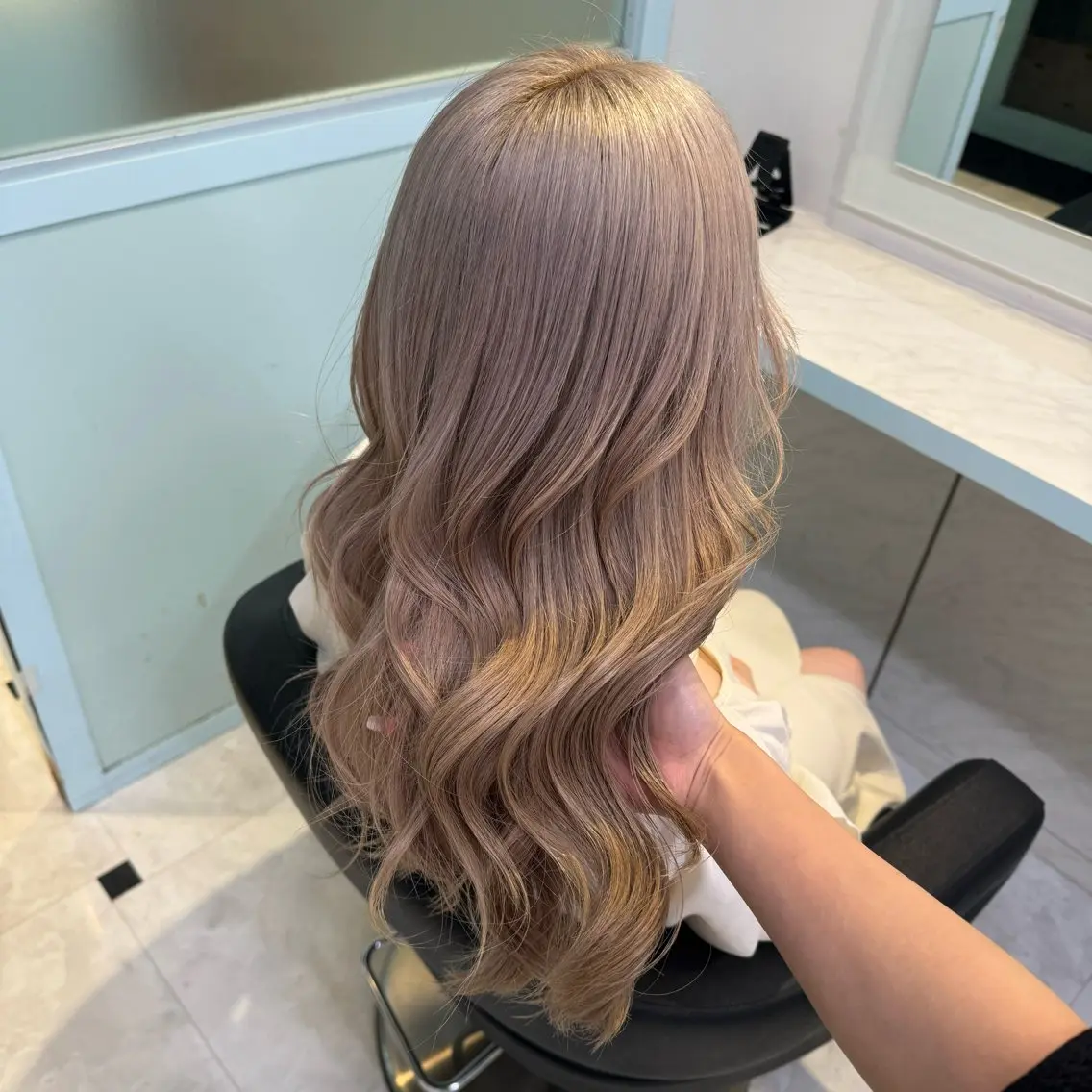 ロング カラー ヘアカラー トリートメント ヘッドスパ ヘアセット 暖色🩷透明感カラー ♡Maika♡のヘアスタイル