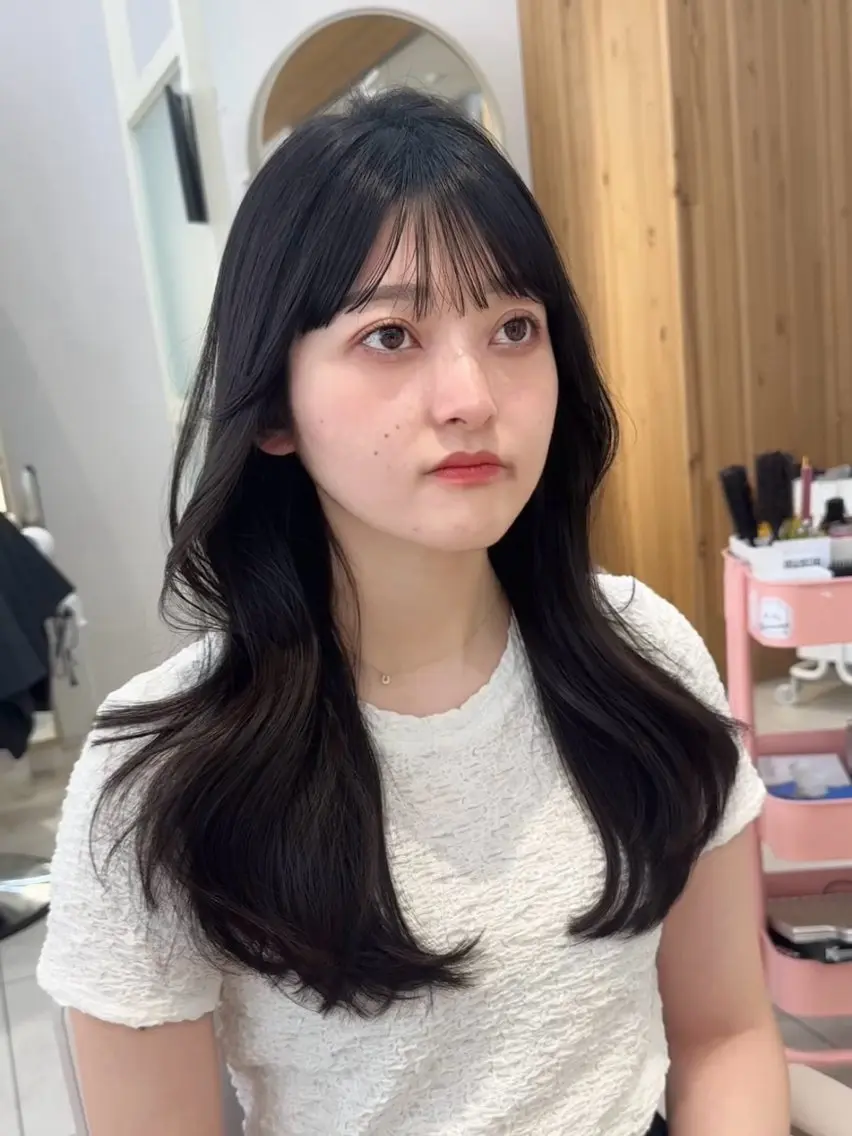 セミロング カット ヘアカラー トリートメント 韓国くびれレイヤー 🇰🇷はづきのヘアスタイル