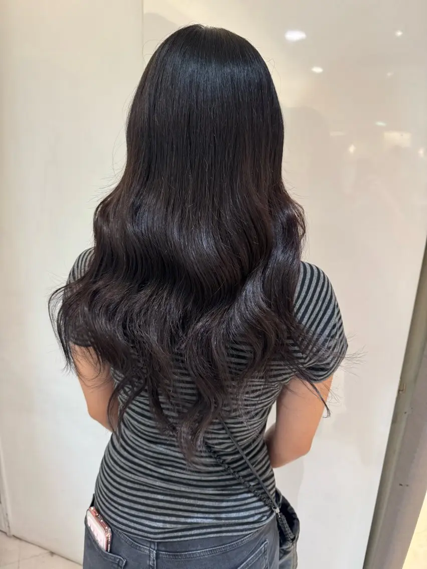ロング シールエクステ エクステ 韓国風ヘア ロング ボブカット艶髪 酸性ストレート響太のヘアスタイル