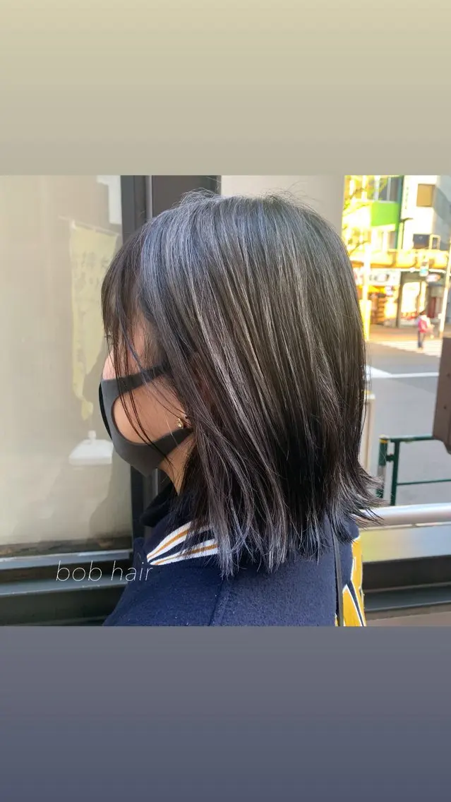 ショート カラー ヘアアレンジ アッシュ ボブ 外ハネヘア 似合わせカット得意 💛RENA💛のヘアスタイル